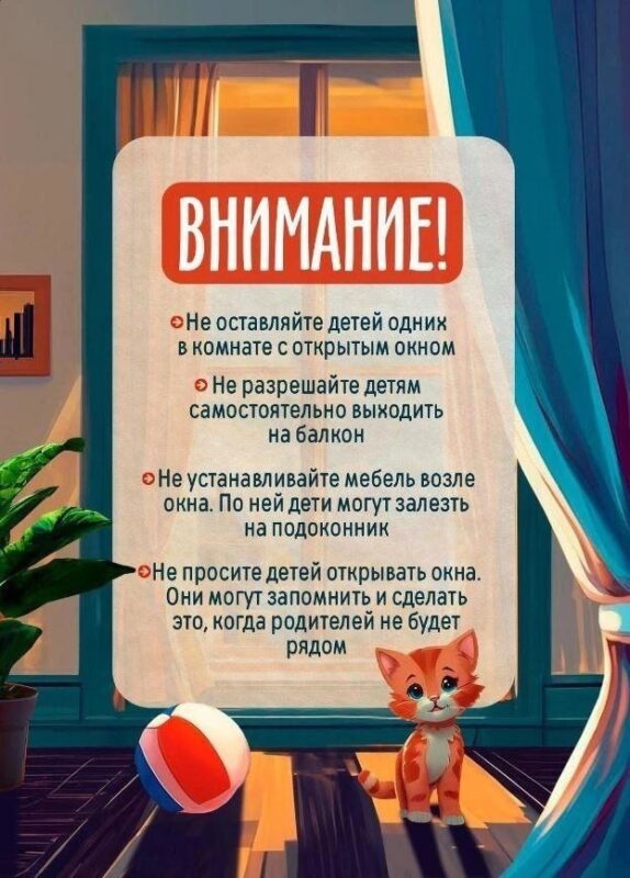 Внимание к безопасности открытых окон